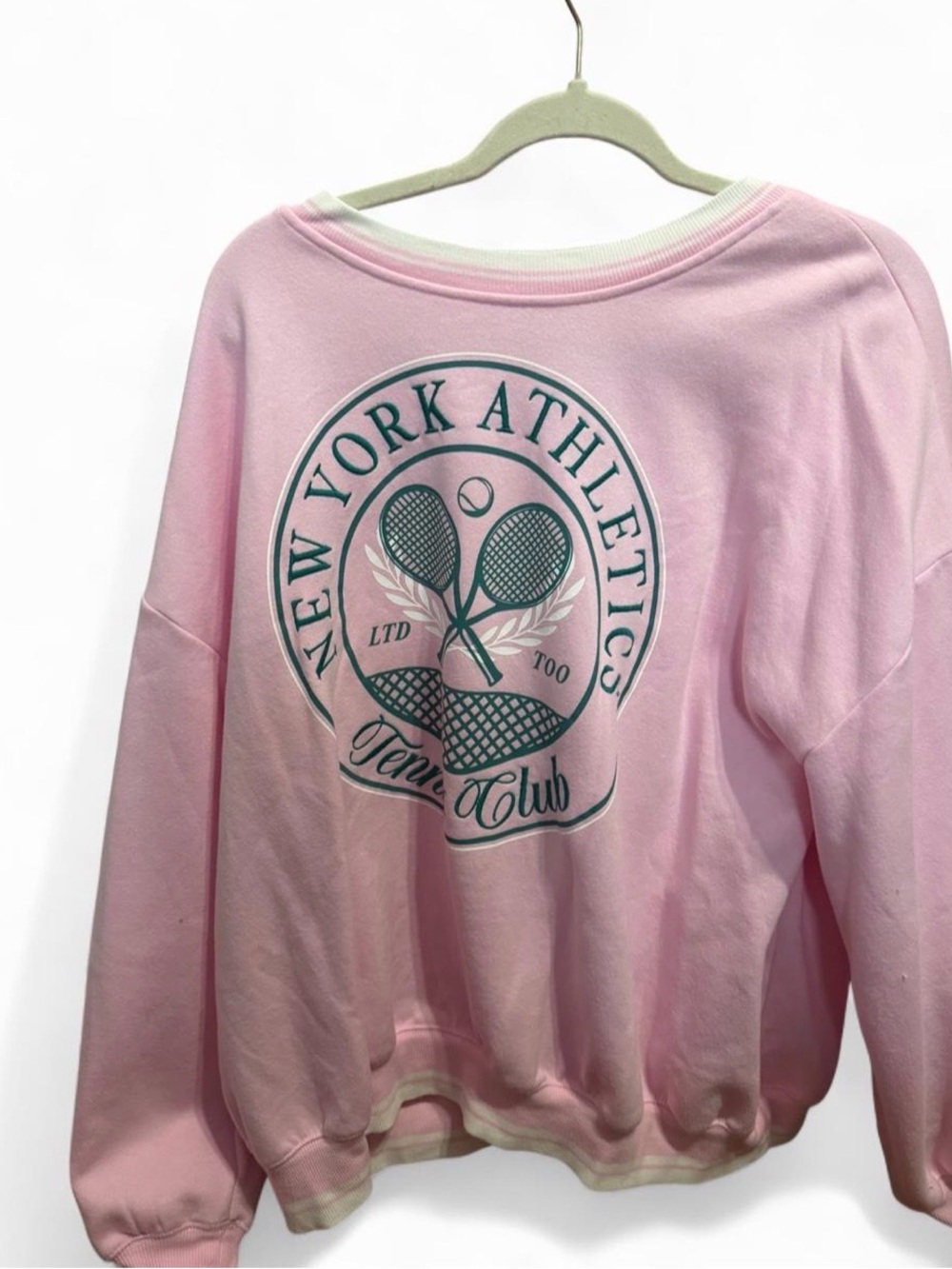 Limited Too Pink New York Athletics Tennis Club Sweatshirt